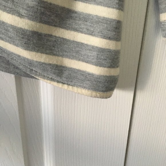 Light Gray Striped Blazer with Lace Back - Picture 5 of 8